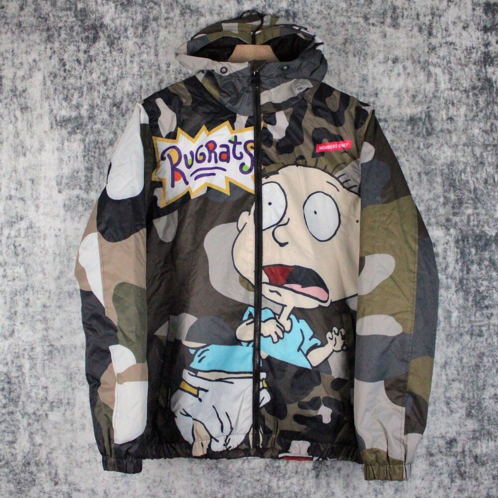 Nickelodeon Members Only X Rugrats Size S Tommy & Chuckie Camo Hooded Jacket